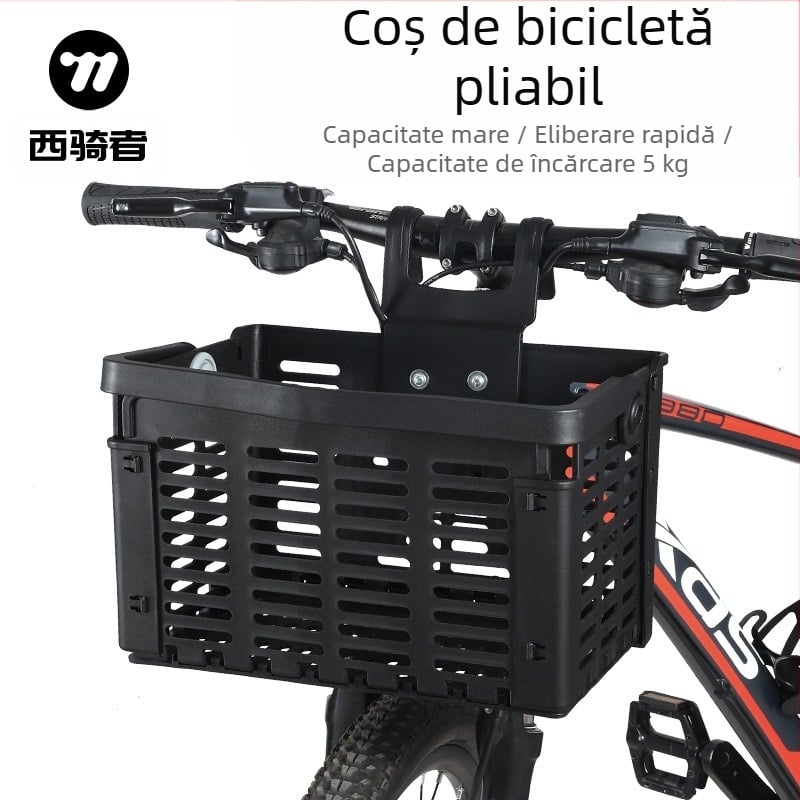 Coș de bicicletă West Rider, coș pliabil, coș cu eliberare rapidă, raft, coș portabil pentru legume, accesorii pentru echitație