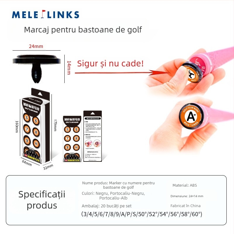 Ștampilă anticorozivă Meigao, vânzare transfrontalieră, accesorii pentru antrenament de golf, marcă de golf, marcă de club de golf