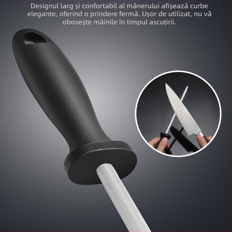 Calitate germană ultra-fină cuțit ascuțitor stick măcelar profesional tungsten oțel cuțit blocare stick acasă bucătărie cuțit ascuțitor stick