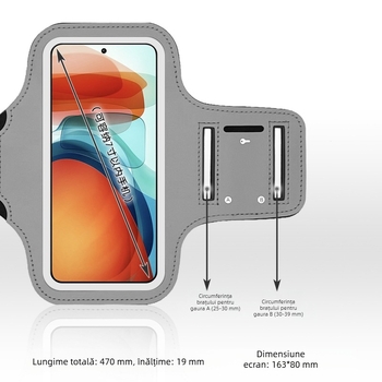 Geantă de braț pentru telefon mobil de alergare pentru bărbați și femei, echipament sportiv de fitness, 7 inch, universală, cu ecran tactil din PVC, bandă reflectorizantă pentru braț, geantă de încheietură, husă pentru braț