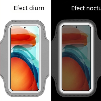 Geantă de braț pentru telefon mobil de alergare pentru bărbați și femei, echipament sportiv de fitness, 7 inch, universală, cu ecran tactil din PVC, bandă reflectorizantă pentru braț, geantă de încheietură, husă pentru braț