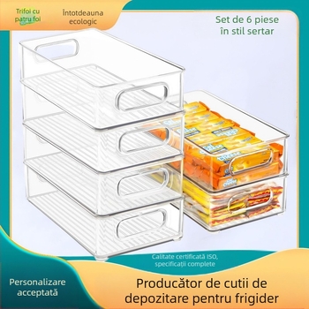 Cutie de depozitare pentru frigider, îngroșată, cu mai multe straturi, extragabilă, pentru animale de companie, cu sertar pentru legume, organizator pentru bucătărie