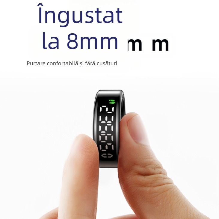 Inel inteligent pentru monitorizarea ritmului cardiac, a oxigenului din sânge, a somnului, a exercițiilor fizice, a variabilității ritmului cardiac, a reglării luminozității, a prieteniei și a grijii, Swipe Tk