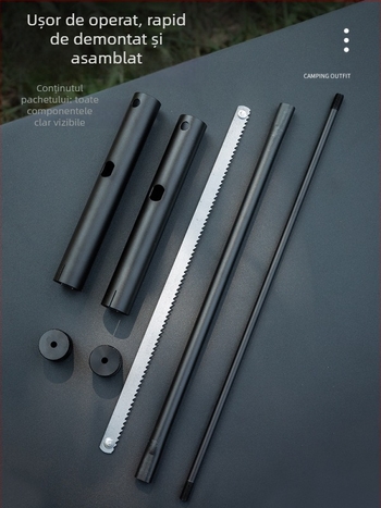 Ferăstrău manual multifuncțional pentru exterior, instrument portabil pentru camping și grătar, lamă de ferăstrău pliabilă rapidă, ferăstrău manual Wild Wood