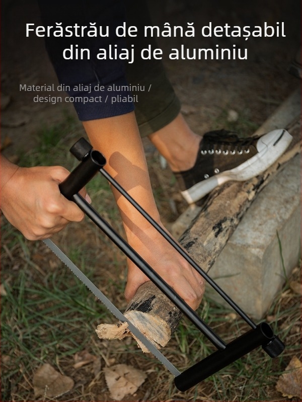 Ferăstrău manual multifuncțional pentru exterior, instrument portabil pentru camping și grătar, lamă de ferăstrău pliabilă rapidă, ferăstrău manual Wild Wood