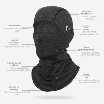 Ruidong Transfrontalieră Cald Echitație Headgear Motocicletă Fleece Cap Full Face Windproof Frig Rezistență Mască În aer liber Face-protecție Eșarfă