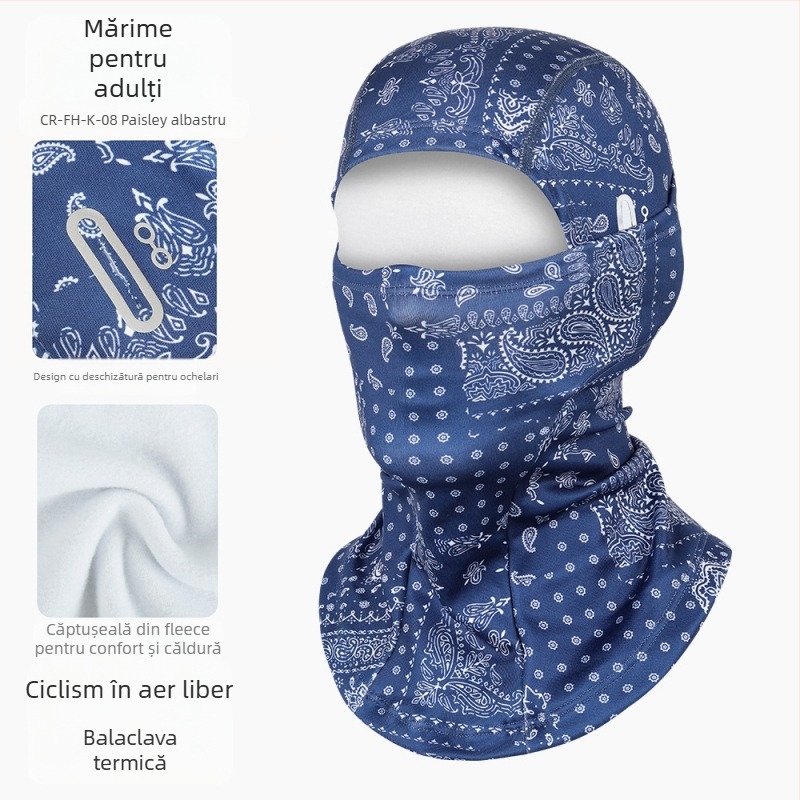 Ruidong Transfrontalieră Cald Echitație Headgear Motocicletă Fleece Cap Full Face Windproof Frig Rezistență Mască În aer liber Face-protecție Eșarfă