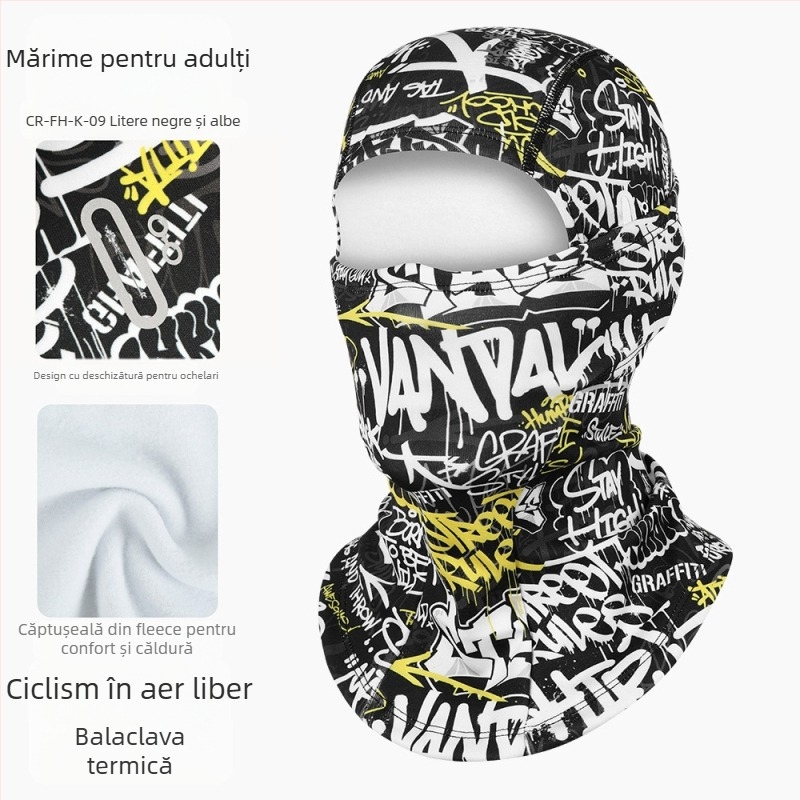 Ruidong Transfrontalieră Cald Echitație Headgear Motocicletă Fleece Cap Full Face Windproof Frig Rezistență Mască În aer liber Face-protecție Eșarfă