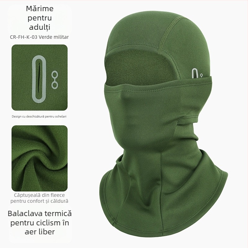 Ruidong Transfrontalieră Cald Echitație Headgear Motocicletă Fleece Cap Full Face Windproof Frig Rezistență Mască În aer liber Face-protecție Eșarfă