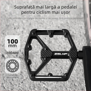 Pedale de bicicletă Eslnf pentru biciclete de munte și biciclete de șosea, pedale din aliaj de aluminiu, antiderapante, cu eliberare rapidă, rulment dublu Du, colorate
