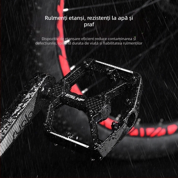 Pedale de bicicletă Eslnf pentru biciclete de munte și biciclete de șosea, pedale din aliaj de aluminiu, antiderapante, cu eliberare rapidă, rulment dublu Du, colorate
