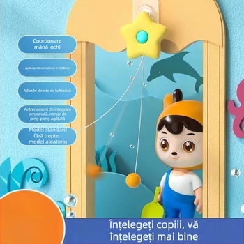 Antrenor de tenis de masă suspendat pentru copii, sistem de senzori de antrenament părinte-copil pentru interior, artefact plutitor, corectarea vederii, coordonarea mână-ochi