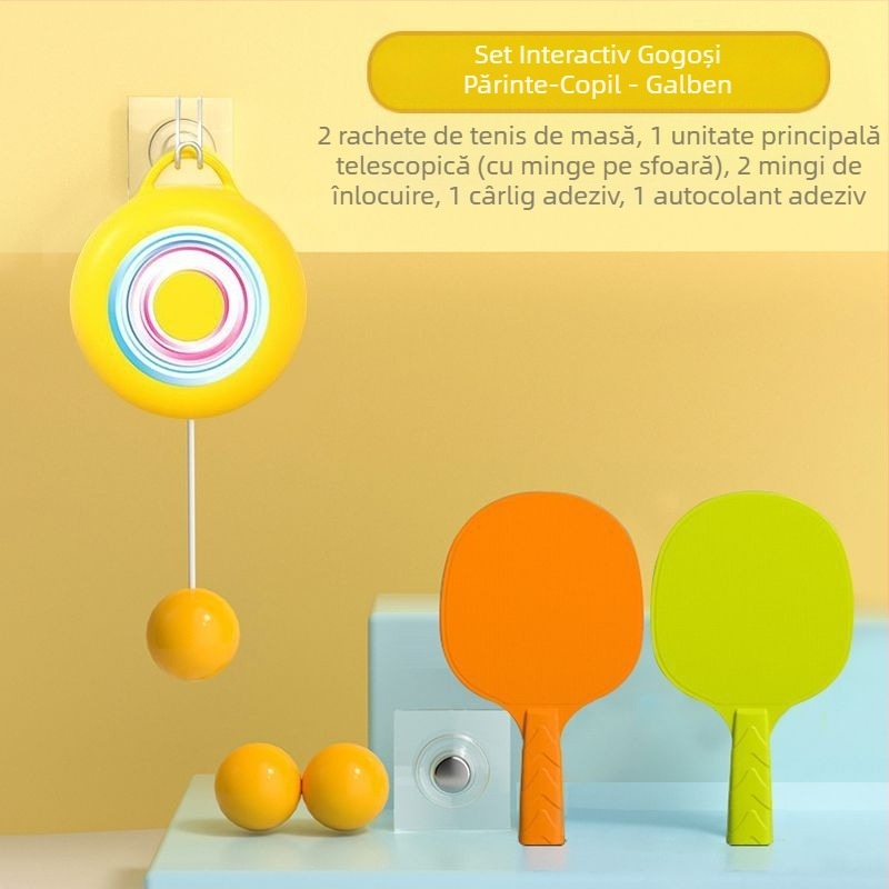 Antrenor de tenis de masă suspendat pentru copii, sistem de senzori de antrenament părinte-copil pentru interior, artefact plutitor, corectarea vederii, coordonarea mână-ochi