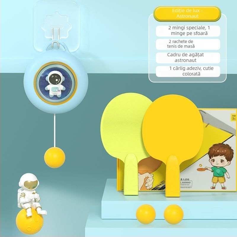Antrenor de tenis de masă suspendat pentru copii, sistem de senzori de antrenament părinte-copil pentru interior, artefact plutitor, corectarea vederii, coordonarea mână-ochi