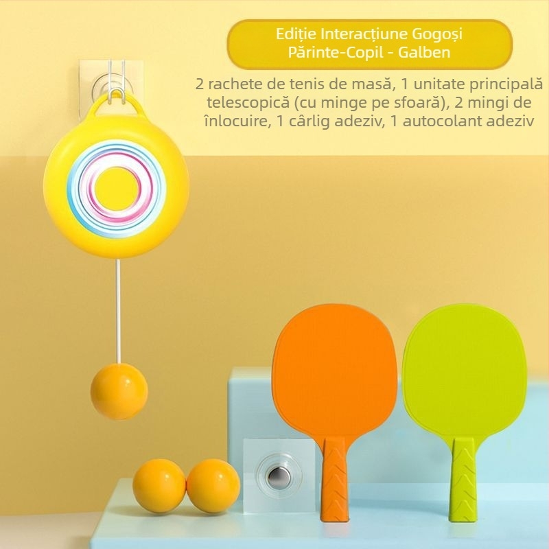 Antrenor de tenis de masă suspendat pentru copii, sistem de senzori de antrenament părinte-copil pentru interior, artefact plutitor, corectarea vederii, coordonarea mână-ochi