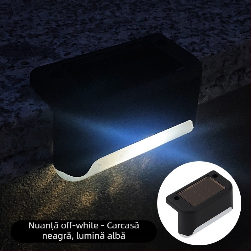 Lampă solară de grădină în aer liber, lampă decorativă pentru grădină, amenajare acasă, impermeabilă, lampă pentru trepte, gard, balustradă, iluminat decorativ