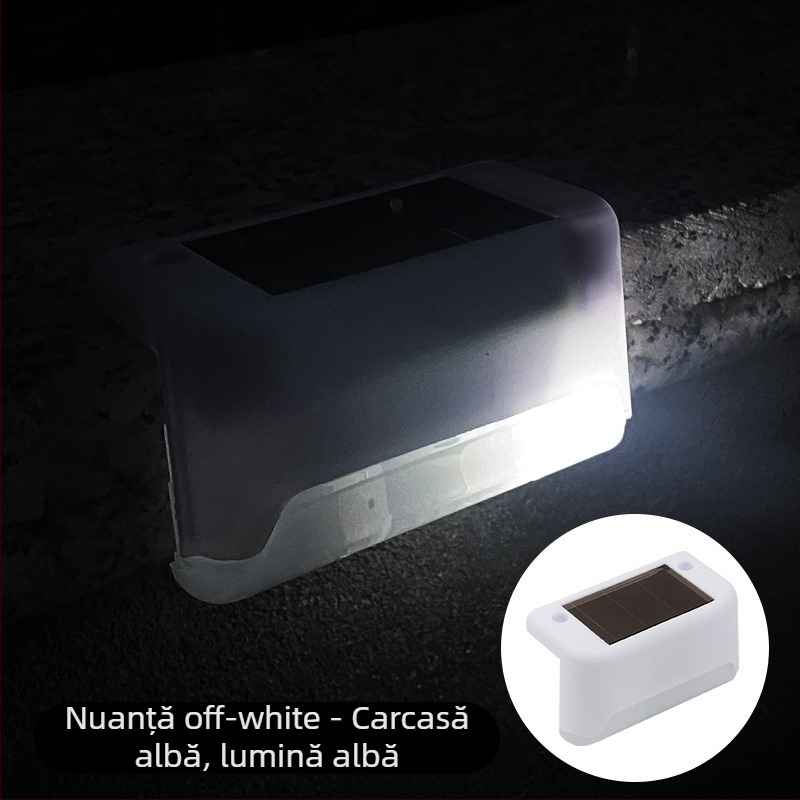 Lampă solară de grădină în aer liber, lampă decorativă pentru grădină, amenajare acasă, impermeabilă, lampă pentru trepte, gard, balustradă, iluminat decorativ