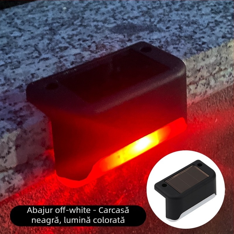 Lampă solară de grădină în aer liber, lampă decorativă pentru grădină, amenajare acasă, impermeabilă, lampă pentru trepte, gard, balustradă, iluminat decorativ