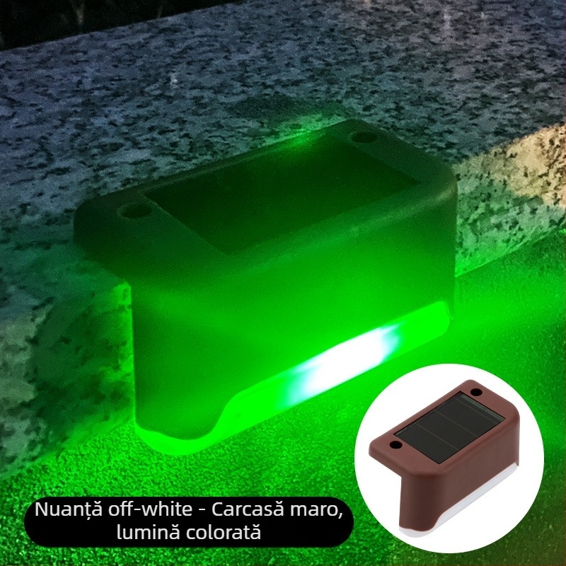 Lampă solară de grădină în aer liber, lampă decorativă pentru grădină, amenajare acasă, impermeabilă, lampă pentru trepte, gard, balustradă, iluminat decorativ