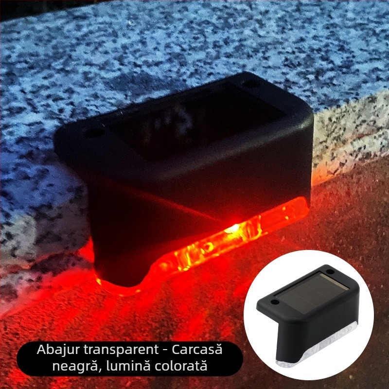 Lampă solară de grădină în aer liber, lampă decorativă pentru grădină, amenajare acasă, impermeabilă, lampă pentru trepte, gard, balustradă, iluminat decorativ