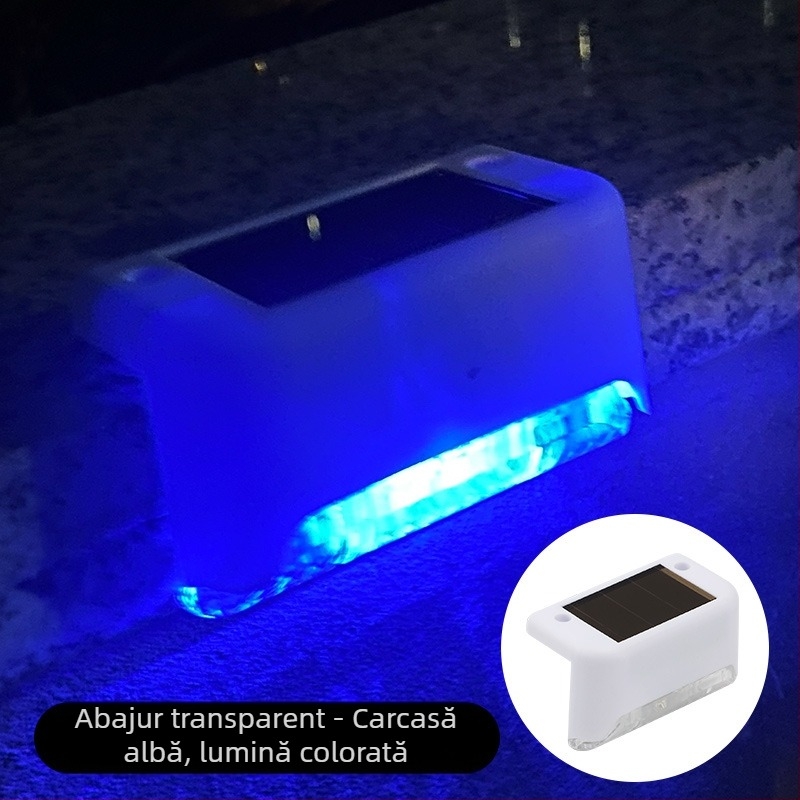 Lampă solară de grădină în aer liber, lampă decorativă pentru grădină, amenajare acasă, impermeabilă, lampă pentru trepte, gard, balustradă, iluminat decorativ