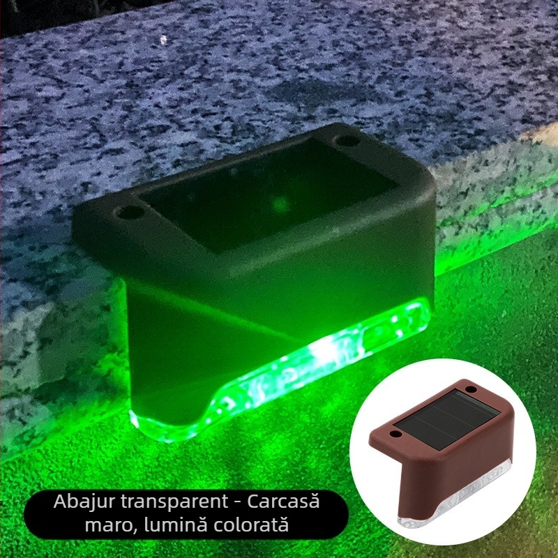 Lampă solară de grădină în aer liber, lampă decorativă pentru grădină, amenajare acasă, impermeabilă, lampă pentru trepte, gard, balustradă, iluminat decorativ