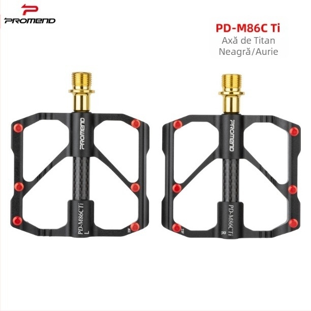 Pedale de bicicletă PROMEND cu ax de titan și tub de carbon, 86T, pentru bicicletă de munte, 3 pedale Peilin, pentru bicicletă de șosea