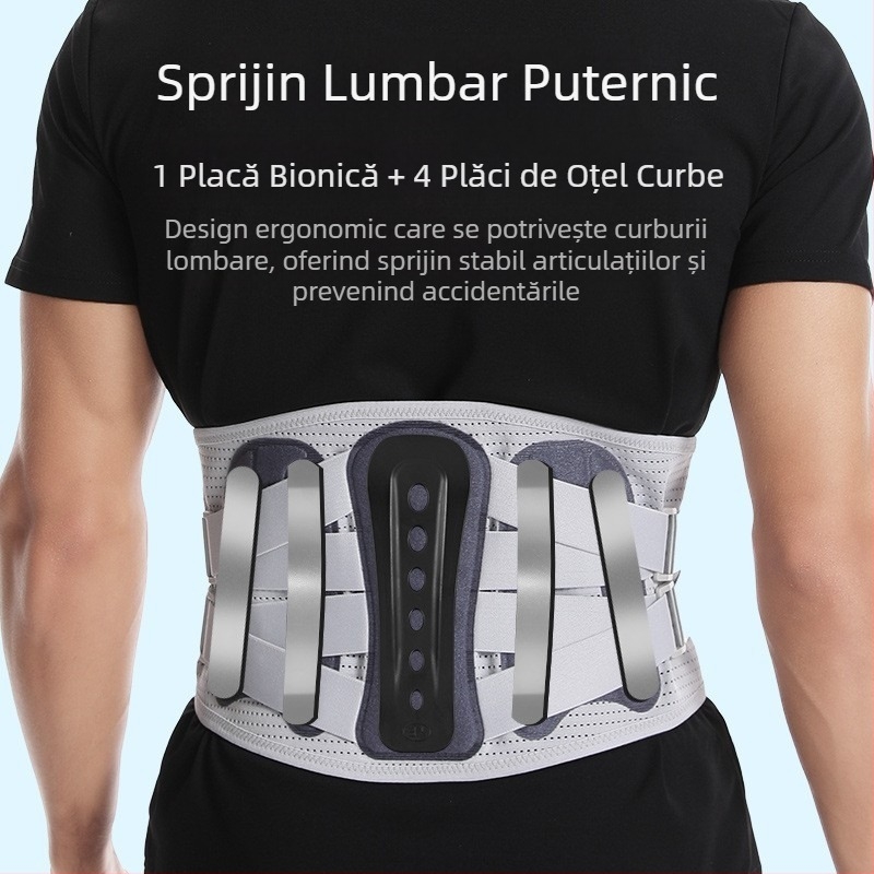 Centură de talie pentru sport, protecție la presiune caldă, placă de oțel de grad medical, disc lombar, sedentar, fix, pentru coloana lombară, fitness, alergare