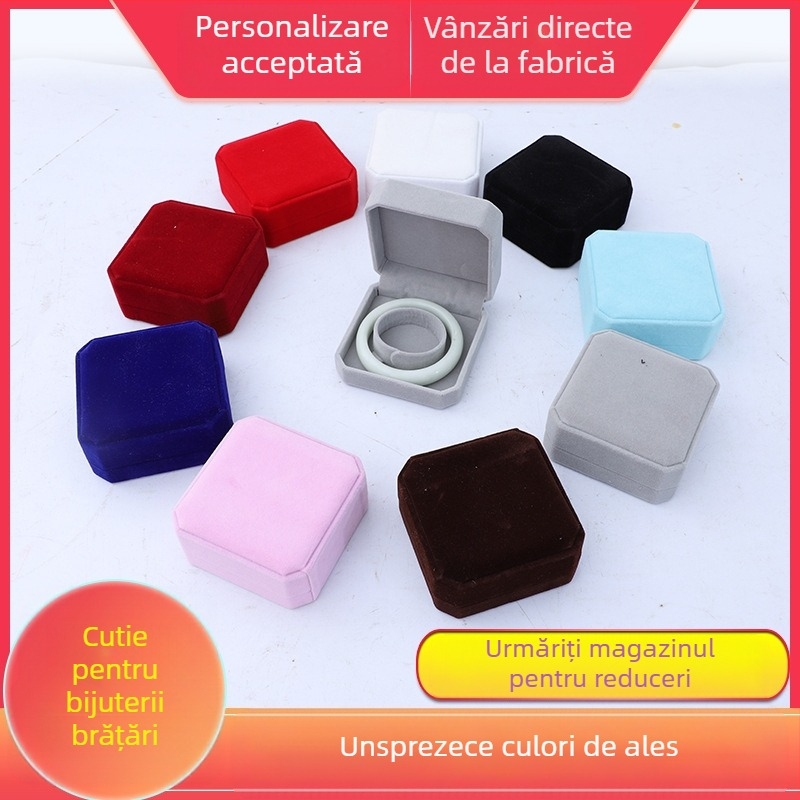 Cutie de bijuterii din catifea, cutie nouă de ambalare pentru brățări, cutie de afișare din catifea, cutie de ambalare pentru brățări, cutie octogonală din catifea, cutie pentru brățări