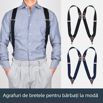 Rochie de mireasă pentru bărbați cu curea laterală, curea elastică înaltă pentru persoane dolofane, stil european distinctiv, curea casual retro, 8