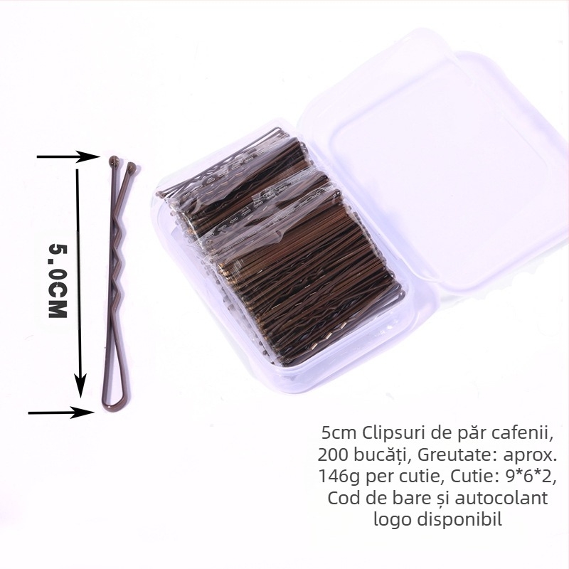 Agrafă de păr aurie neagră fierbinte, agrafă rotundă, agrafă de păr cu disc, agrafă de păr în cutie