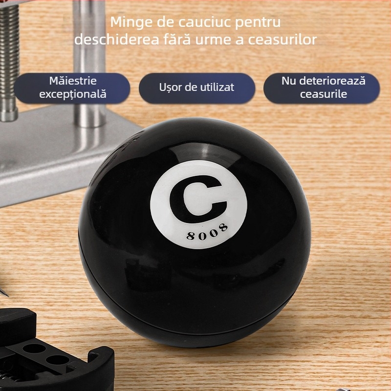 Instrument de reparare a ceasurilor, deschizător de capac, deșurubați capacul din spate pentru a înlocui canelura bateriei, capacul din spate nu doare mingea gonflabilă a capacului din spate al ceasului