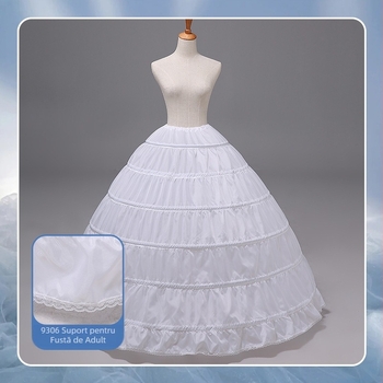 Căptușeală pentru rochie de mireasă, baldachin mare, șase fire de oțel, fără fire, suport pentru fustă de rochie de mireasă, căptușeală pentru rochie de mireasă, furnizare directă din fabrică, rochie de zi cu zi