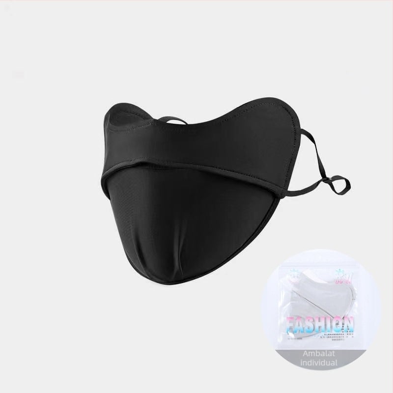 Mască de protecție solară Jiaoshi din fire originale de nailon, cu unghiul ochilor, pentru femei, respirabilă, din mătase de gheață, anti-ultraviolete, mască de soare tridimensională pentru călărie