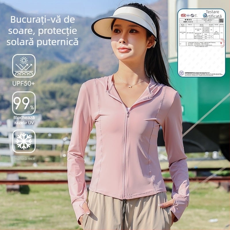 Îmbrăcăminte nouă de protecție solară din vinil, mătase glacială, UPF50+ pentru femei, 2025, îmbrăcăminte anti-UV pentru piele, îmbrăcăminte de protecție solară pentru femei