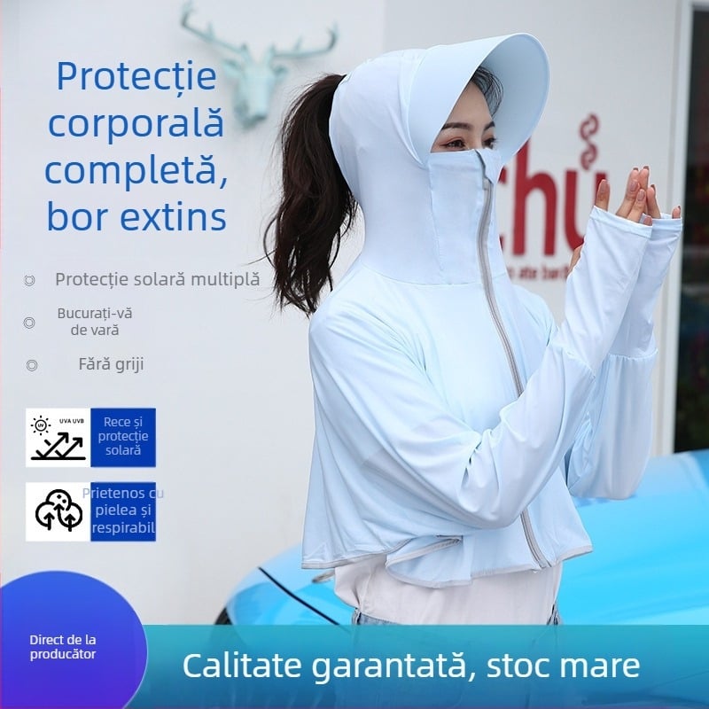 Îmbrăcăminte nouă de protecție solară din vinil, mătase glacială, UPF50+ pentru femei, 2025, îmbrăcăminte anti-UV pentru piele, îmbrăcăminte de protecție solară pentru femei