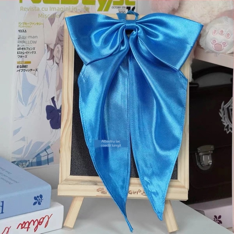 Culoare solidă, supradimensionat, cu fundă, cămașă uniformă JK, temperament, stil universitar, papion, culoare de bază, asortare, guler gratuit, flori, la modă