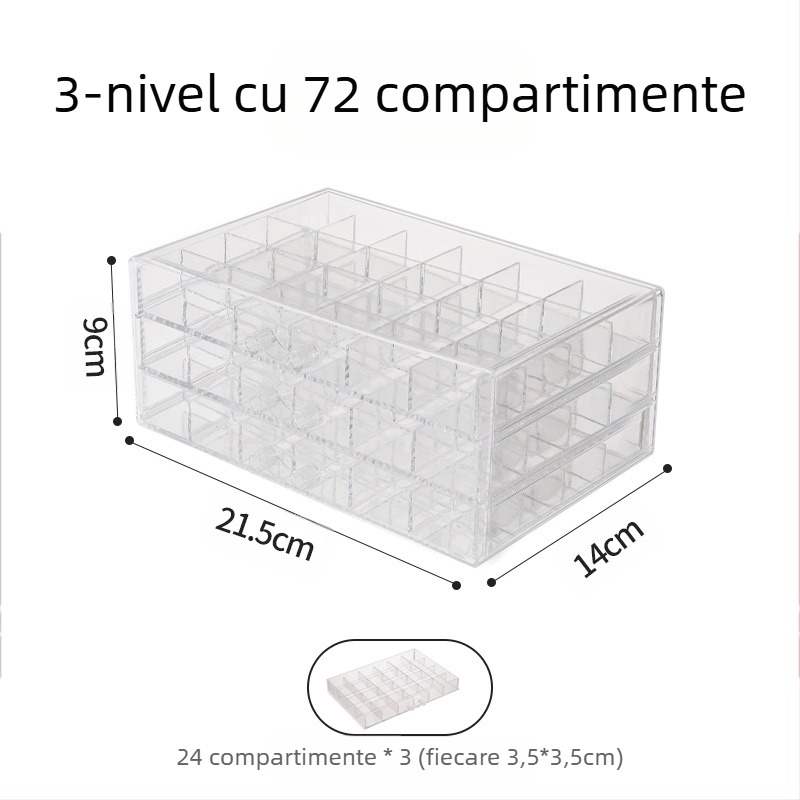 Cutie de bijuterii multistrat, capacitate mare, rezistentă la praf, pentru uz casnic, cutie de bijuterii anti-oxidare, cercei, cutie de bijuterii