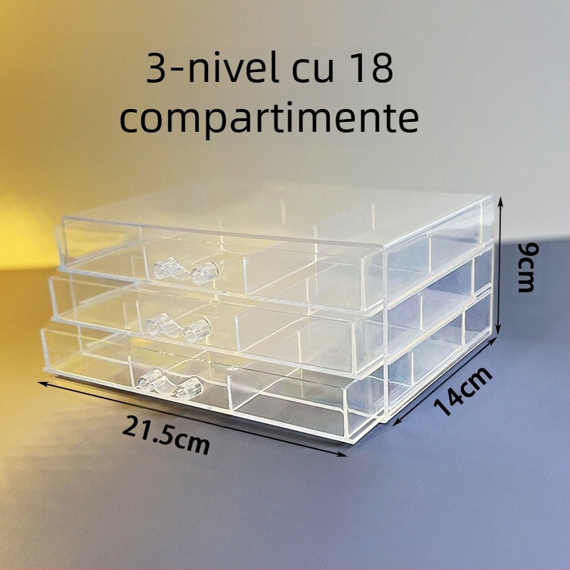 Cutie de bijuterii multistrat, capacitate mare, rezistentă la praf, pentru uz casnic, cutie de bijuterii anti-oxidare, cercei, cutie de bijuterii