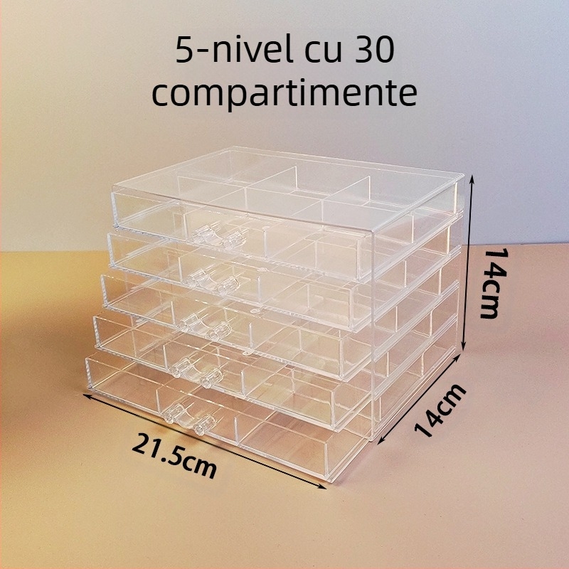 Cutie de bijuterii multistrat, capacitate mare, rezistentă la praf, pentru uz casnic, cutie de bijuterii anti-oxidare, cercei, cutie de bijuterii