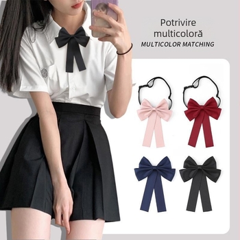 Costum de lucru academic JK pentru femei, costum de papion, costum de navigație, fără lovituri, all-match, haine de lucru, guler, accesorii cu papion