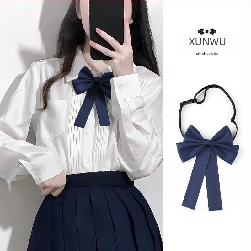 Costum de lucru academic JK pentru femei, costum de papion, costum de navigație, fără lovituri, all-match, haine de lucru, guler, accesorii cu papion