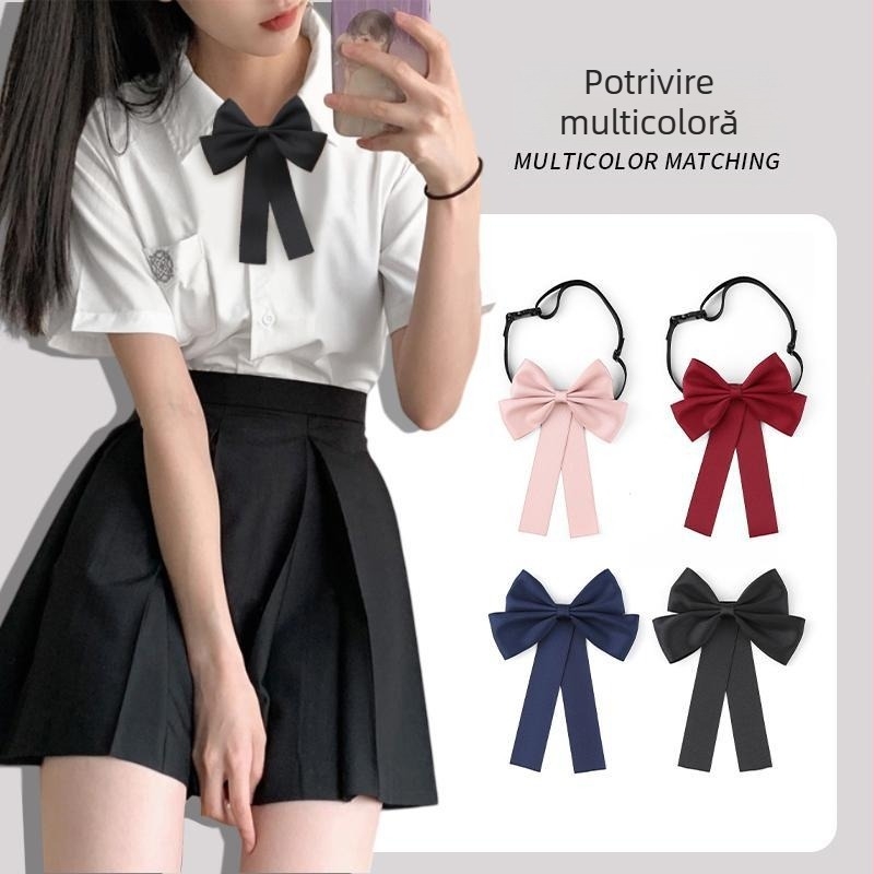 Costum de lucru academic JK pentru femei, costum de papion, costum de navigație, fără lovituri, all-match, haine de lucru, guler, accesorii cu papion