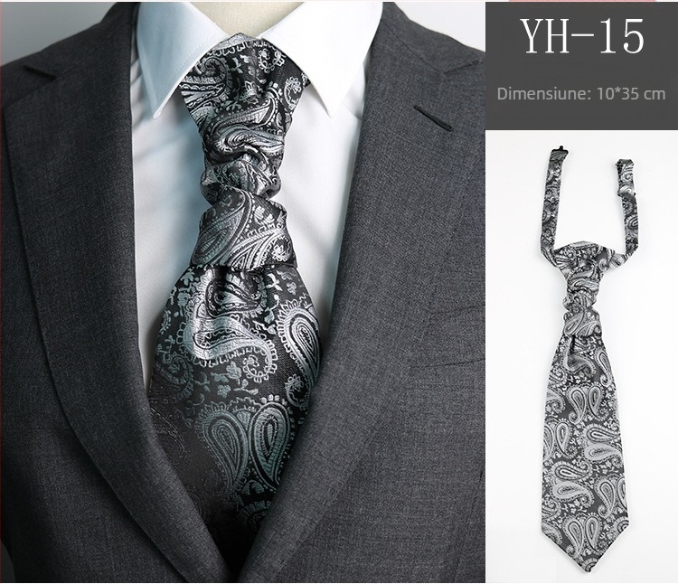 Cravată bărbătească de nuntă pentru mire, cină, întâlnire, costum de domn, rochie de stil britanic, imitație de mătase roșie de vin, nod Hong Kong