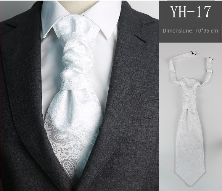 Cravată bărbătească de nuntă pentru mire, cină, întâlnire, costum de domn, rochie de stil britanic, imitație de mătase roșie de vin, nod Hong Kong