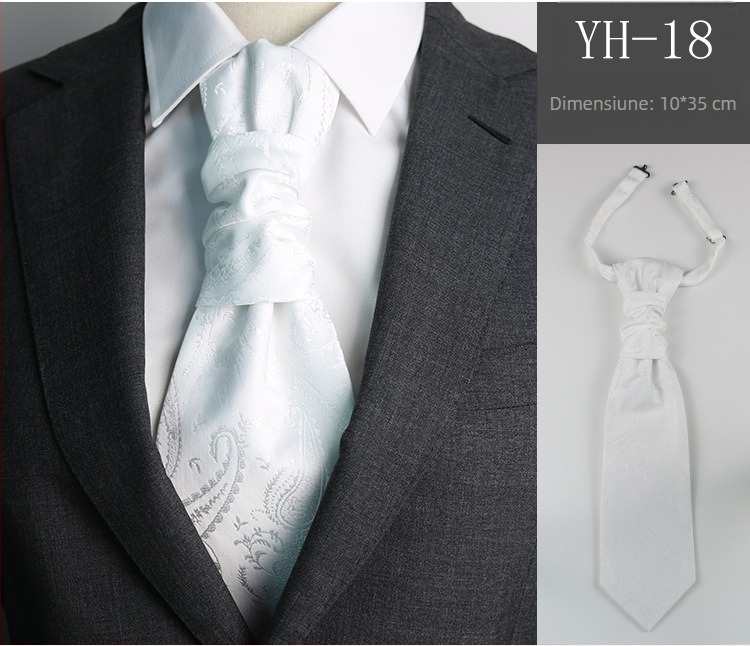 Cravată bărbătească de nuntă pentru mire, cină, întâlnire, costum de domn, rochie de stil britanic, imitație de mătase roșie de vin, nod Hong Kong