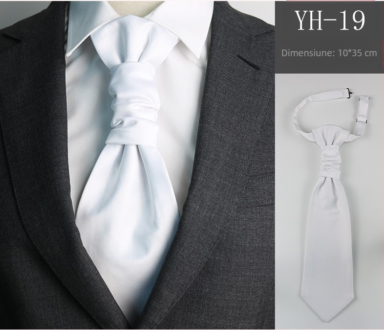 Cravată bărbătească de nuntă pentru mire, cină, întâlnire, costum de domn, rochie de stil britanic, imitație de mătase roșie de vin, nod Hong Kong