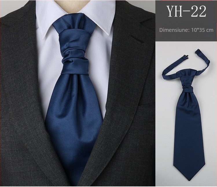 Cravată bărbătească de nuntă pentru mire, cină, întâlnire, costum de domn, rochie de stil britanic, imitație de mătase roșie de vin, nod Hong Kong