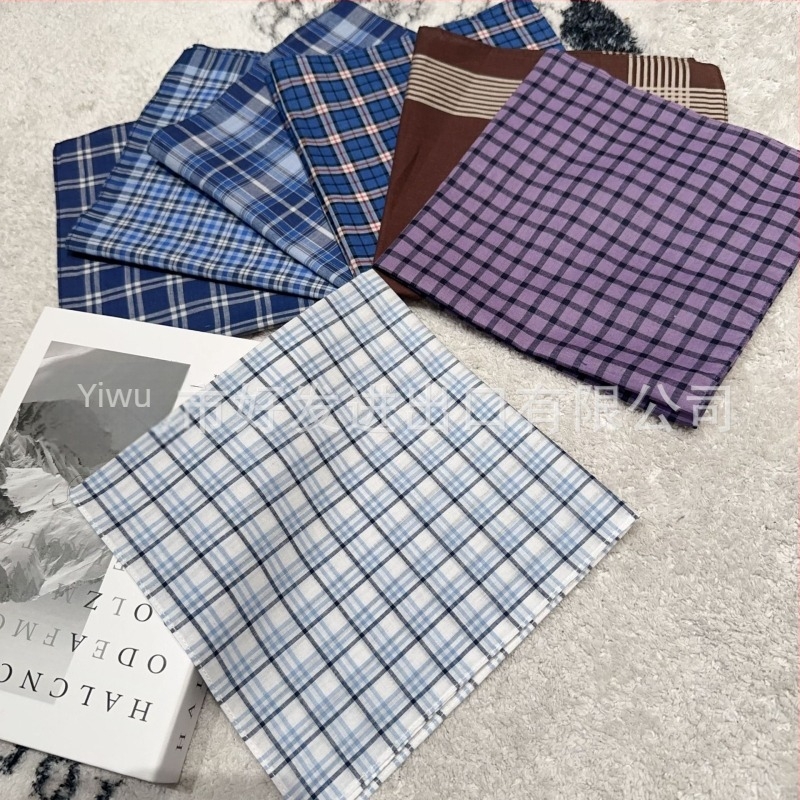 Costum clasic de culori mixte, în carouri, cu dungi, din bumbac, batistă, prosop de transpirație, costum, prosop de buzunar, en-gros