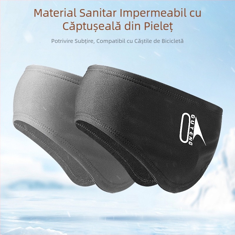 Căști de protecție pentru urechi calde și izolate fonic de iarnă, reglabile, cu velcro, căptușite cu fleece, pentru schi, sporturi, protecție pentru urechi, în aer liber, pentru călărie, pentru bărbați și femei, bandă de păr